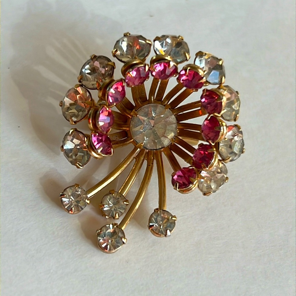 Vintage Rhinestone Comet Pin